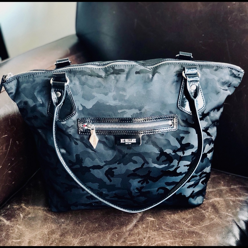 MZ Wallace Black Camo Chelsea Tote